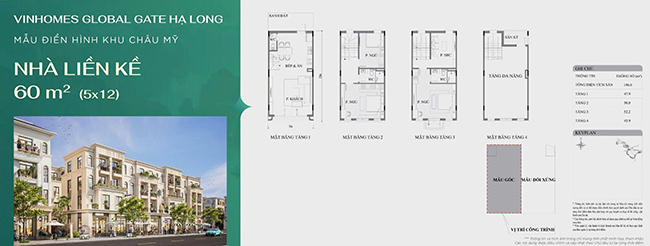 SẢN PHẨM NHÀ LK Ở TẠI PHÂN KHU CHÂU MỸ VINHOMES HẠ LONG XANH