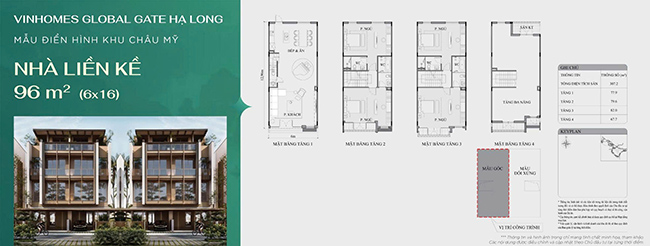 SẢN PHẨM NHÀ LK 90m Ở TẠI PHÂN KHU CHÂU MỸ VINHOMES HẠ LONG XANH