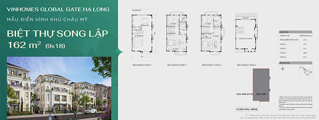 SẢN PHẨM NHÀ SL162 m Ở TẠI PHÂN KHU CHÂU MỸ VINHOMES HẠ LONG XANH