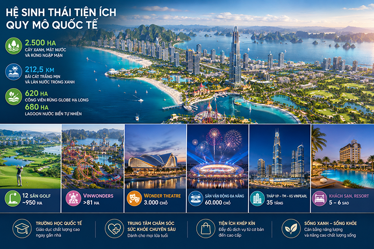 Tổng quan hệ thống tiện ích Vinhomes Hạ Long Xanh