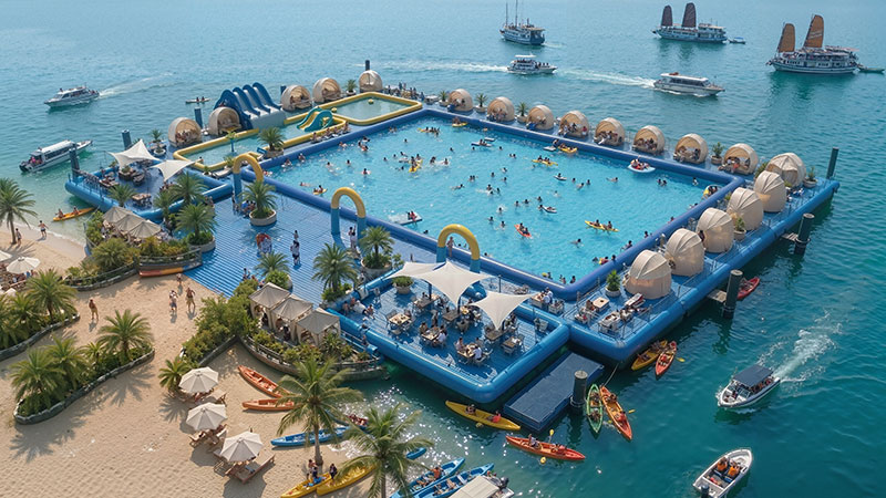 Bể bơi nổi Thiên Đường Nhiệt Đới 4.000 - 5.000 m²