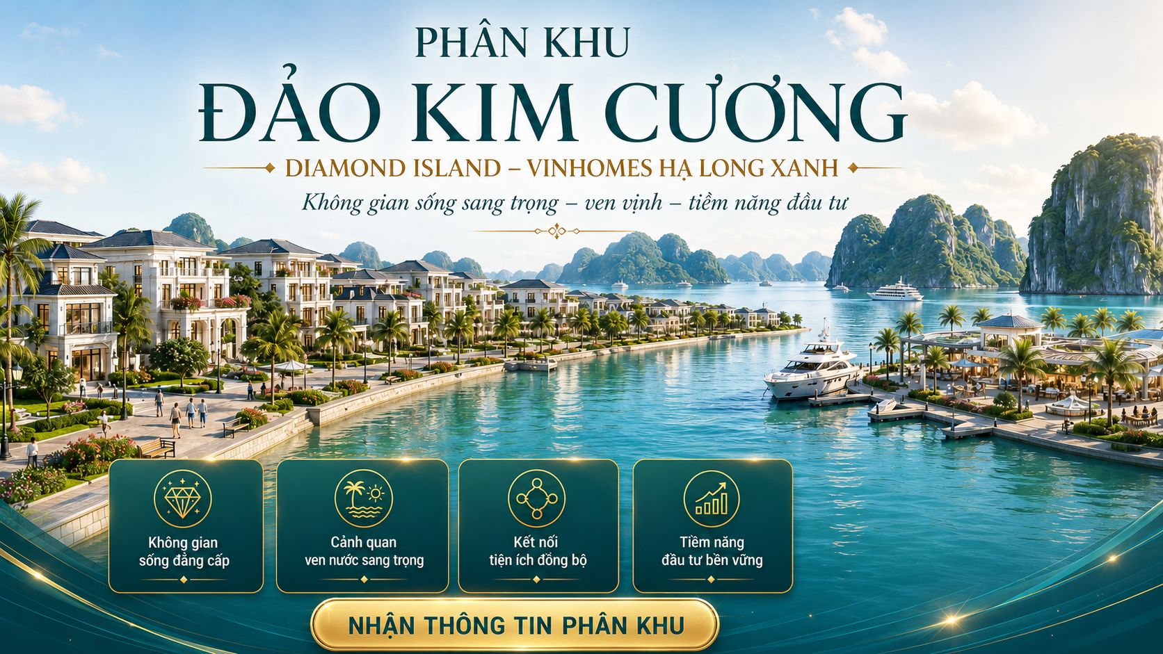 Đảo Kim Cương Vinhomes Hạ Long Xanh Tổng quan phân khu