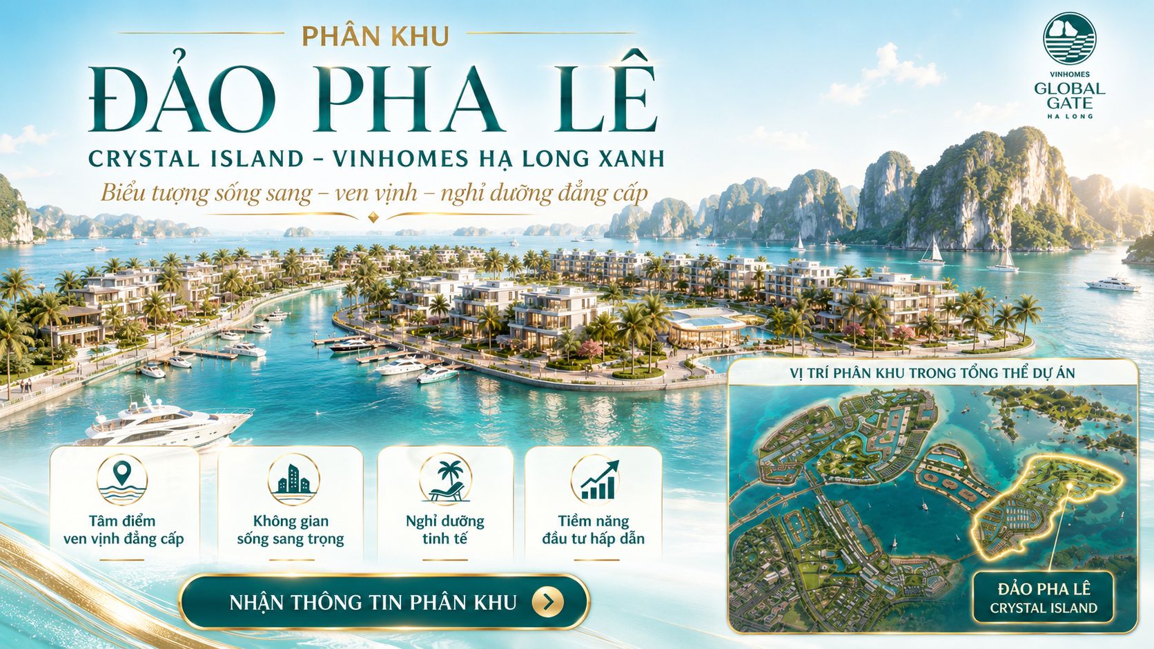 Đảo Pha Lê Vinhomes Hạ Long Xanh | Tổng quan phân khu Đảo Pha Lê Vinhomes Hạ Long Xanh | Tổng quan phân khu