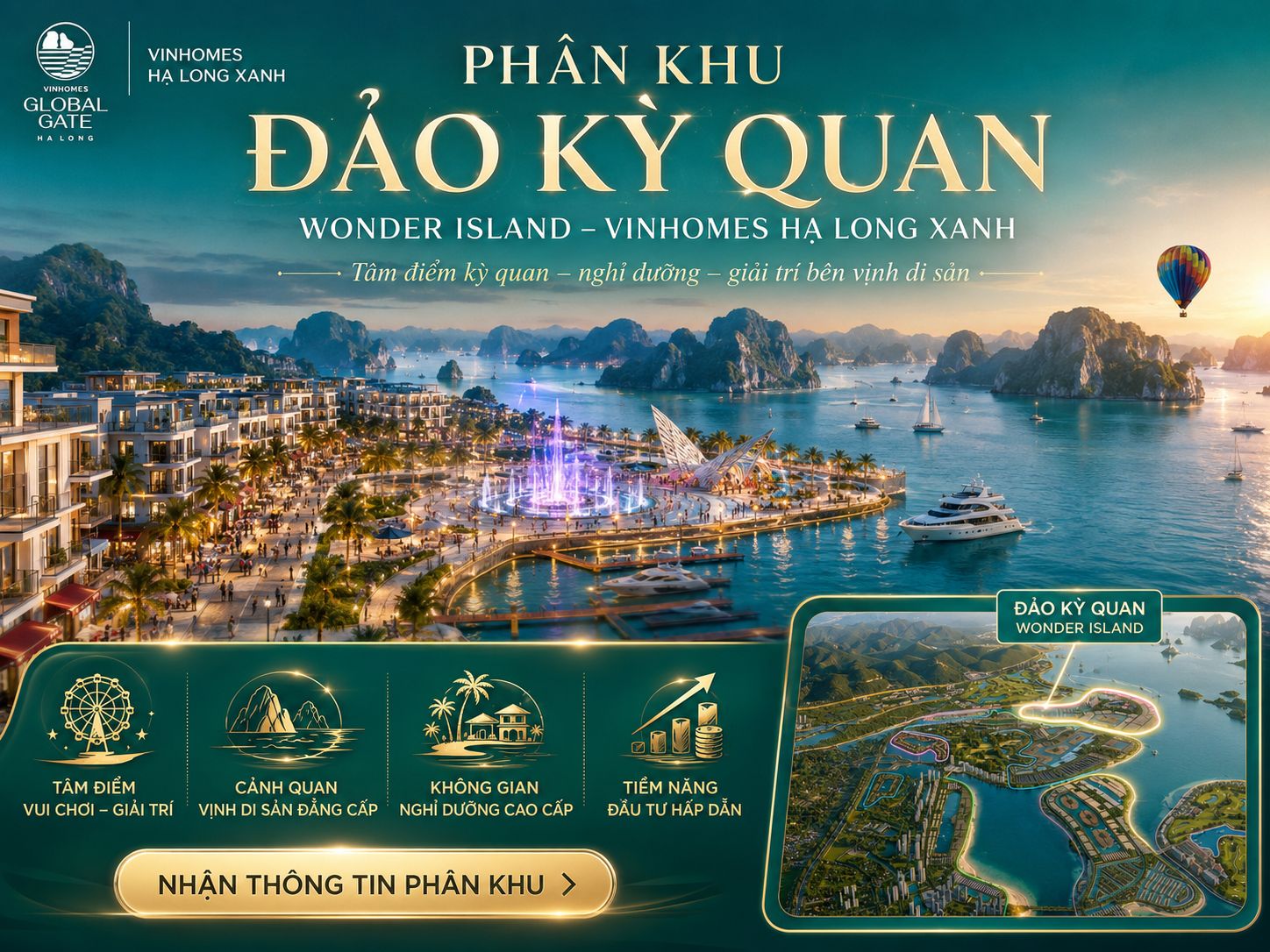 Phân khu Đảo Kỳ Quan Vinhomes Hạ Long Xanh | Phân khu biểu tượng Phân khu Đảo Kỳ Quan Vinhomes Hạ Long Xanh | Phân khu biểu tượng