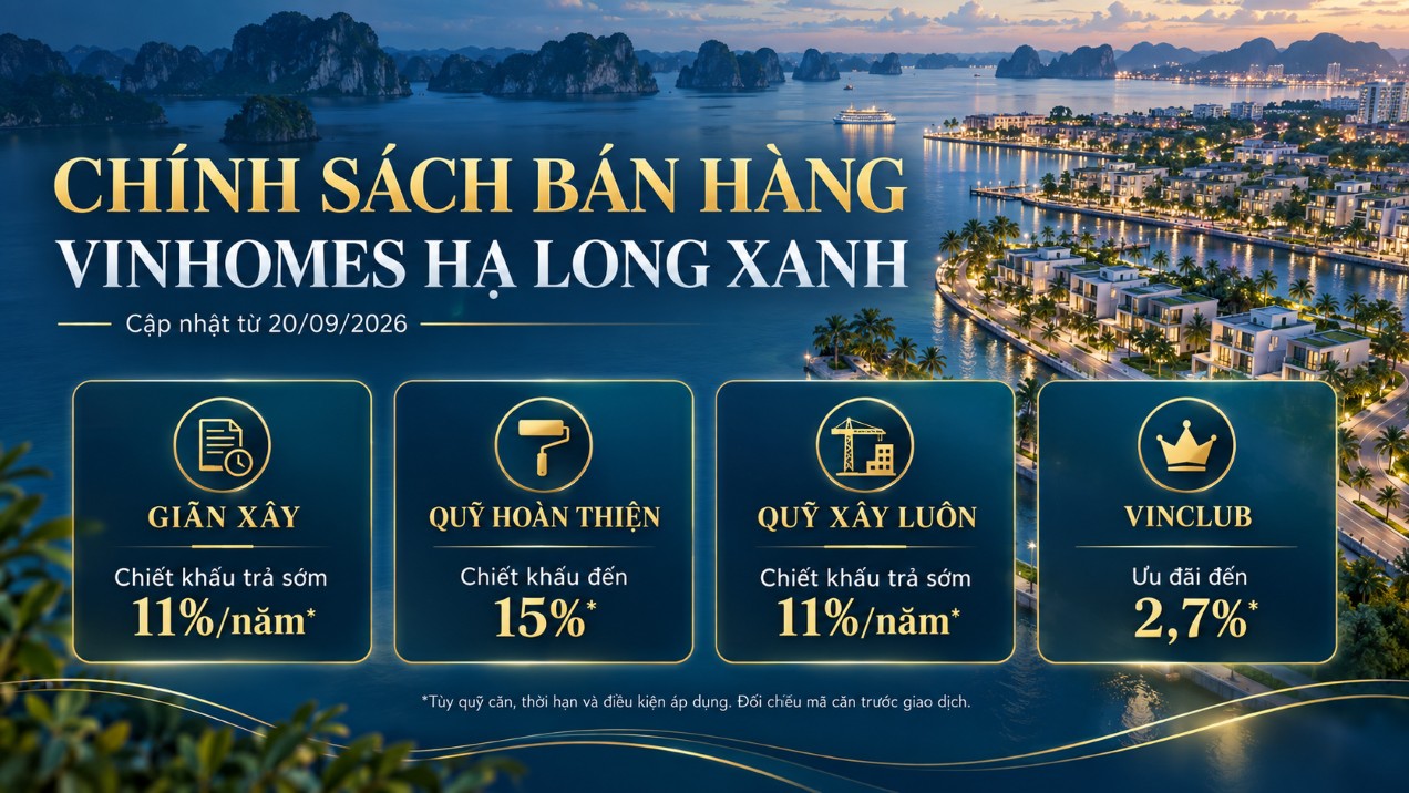 Chính sách bán hàng Vinhomes Hạ Long Xanh | Cập nhật mới